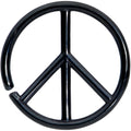 BodyCandy 16G 1/4 Black Retro Peace Sign Closure Ring — main product shot