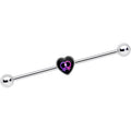 BodyCandy 14G Lesbian Love Heart Industrial Barbell 38mm — main product shot