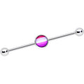BodyCandy 14G Pink Red White Lesbian Pride Flag Industrial Barbell 38mm — main product shot