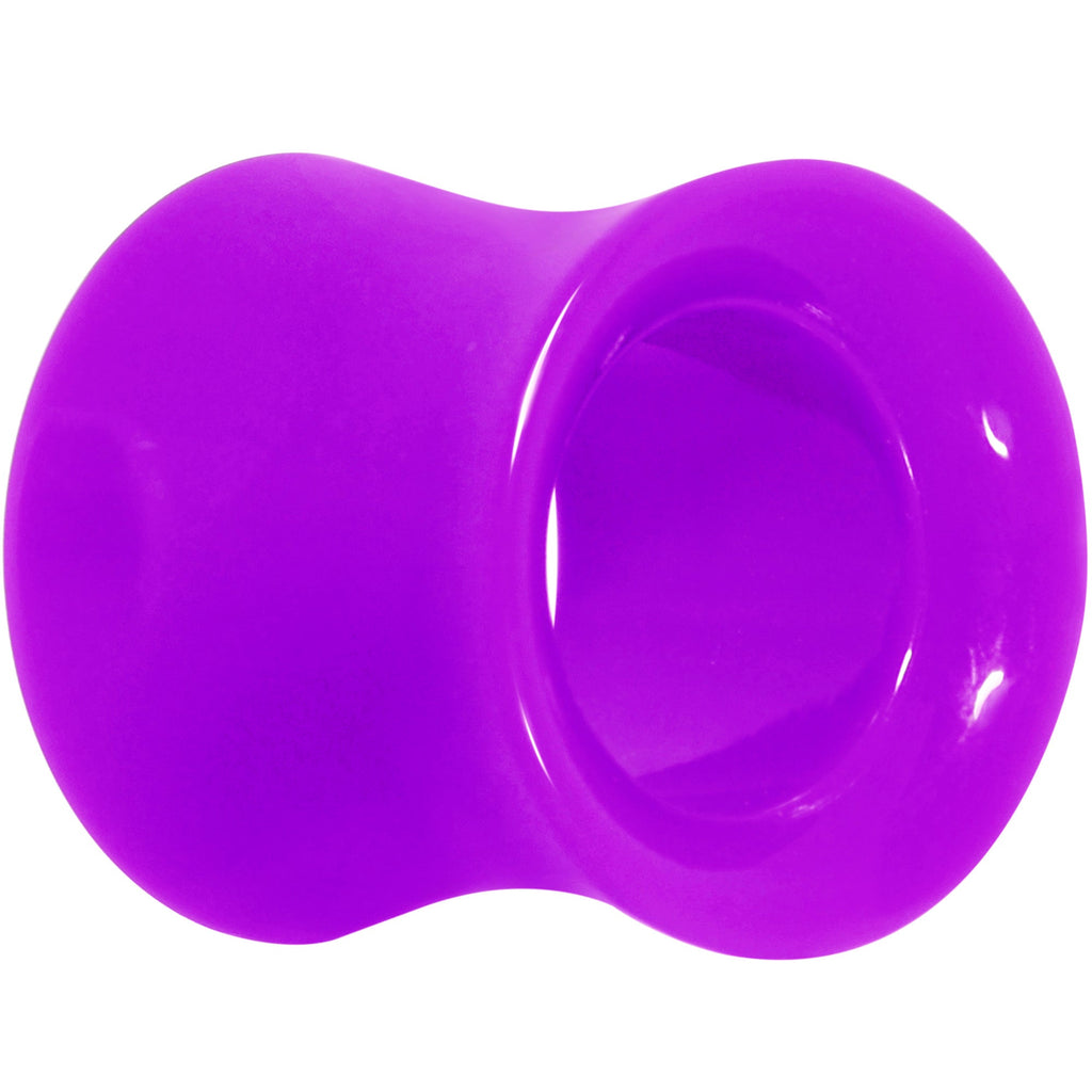 BodyCandy Purple Acrylic UV Saddle Tunnel Plug Set 12mm to 26mm — lifestyle context
