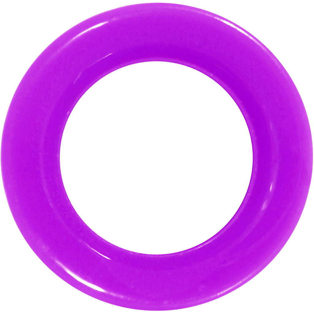 BodyCandy Purple Acrylic UV Saddle Tunnel Plug Set 12mm to 26mm — side view