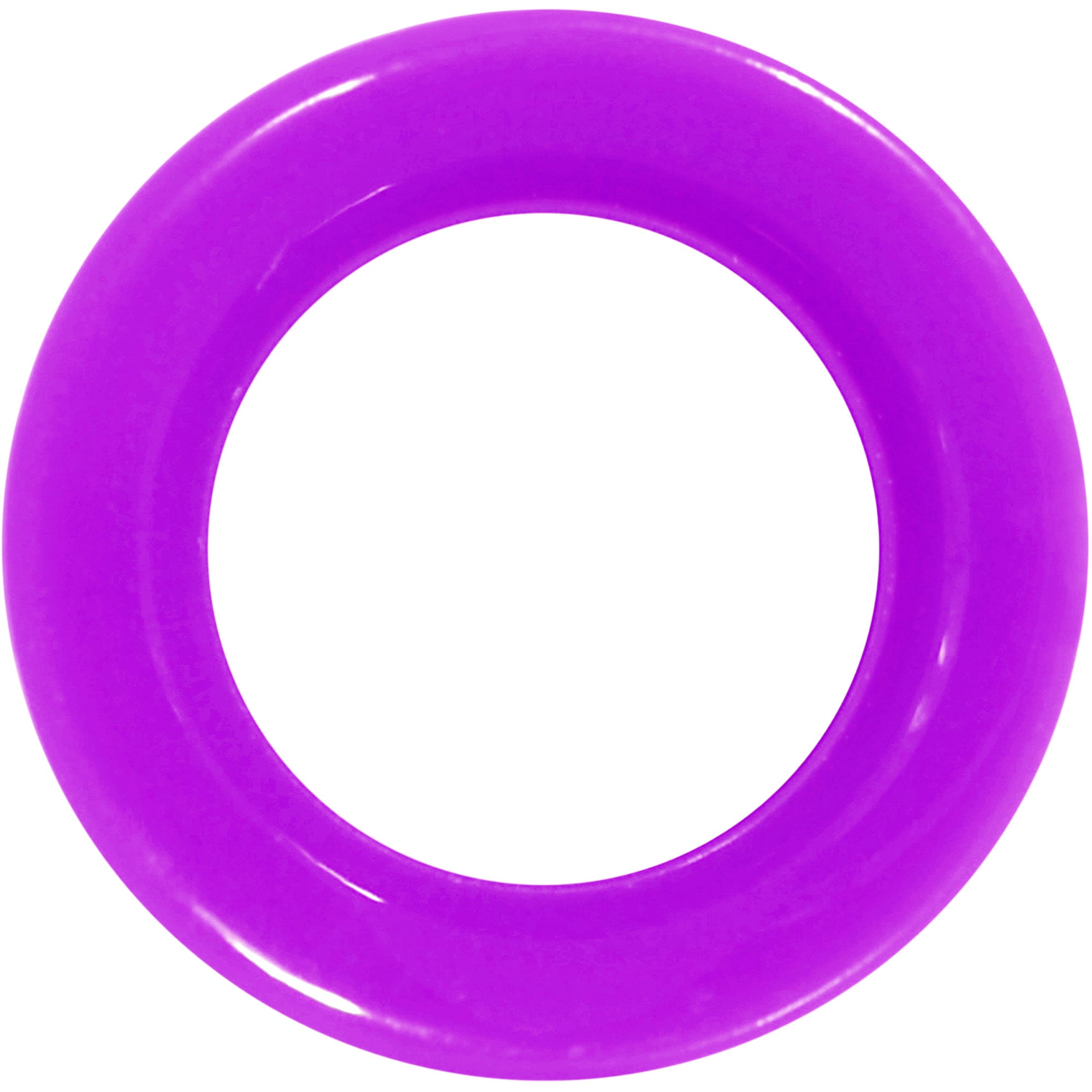 BodyCandy Purple Acrylic UV Saddle Tunnel Plug Set 12mm to 26mm — side view