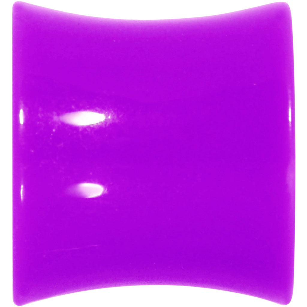BodyCandy Purple Acrylic UV Saddle Tunnel Plug Set 12mm to 26mm — back view