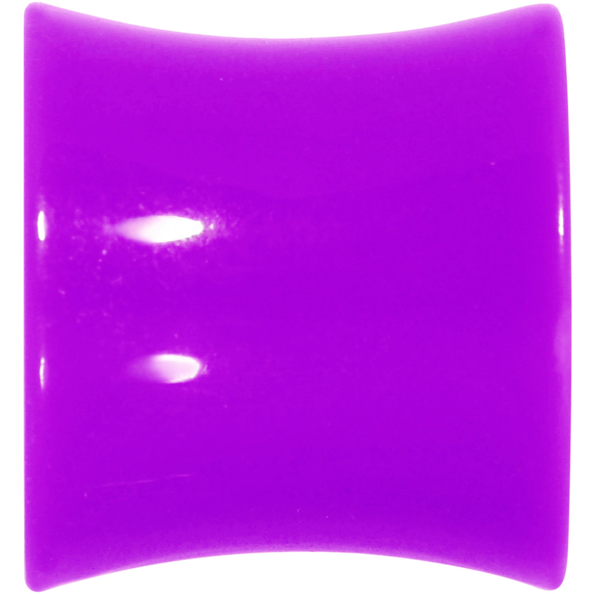 BodyCandy Purple Acrylic UV Saddle Tunnel Plug Set 12mm to 26mm — back view