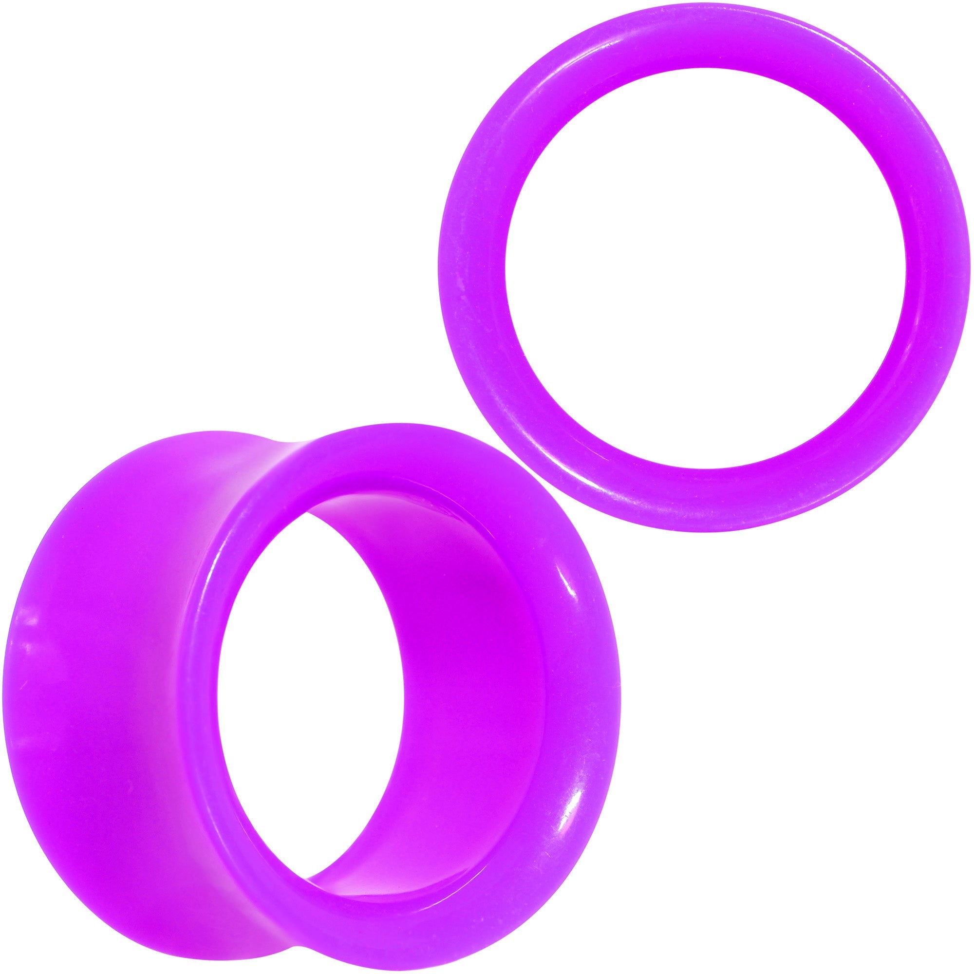 BodyCandy Purple Acrylic UV Saddle Tunnel Plug Set 12mm to 26mm — packaging