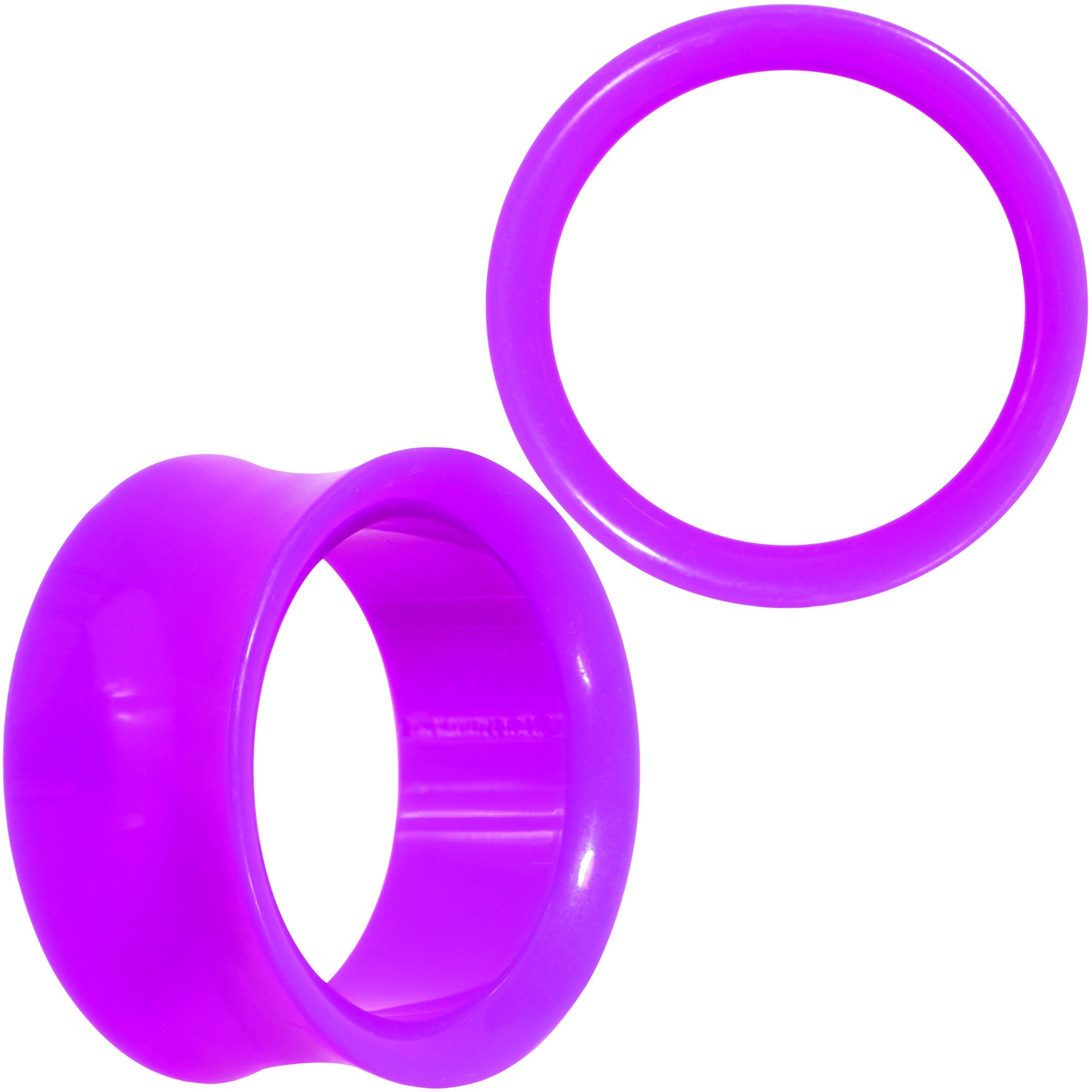 BodyCandy Purple Acrylic UV Saddle Tunnel Plug Set 12mm to 26mm — fabric or material detail
