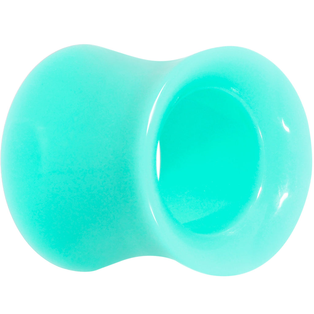 BodyCandy Aqua Acrylic UV Saddle Tunnel Plug Set 12mm to 26mm — lifestyle context