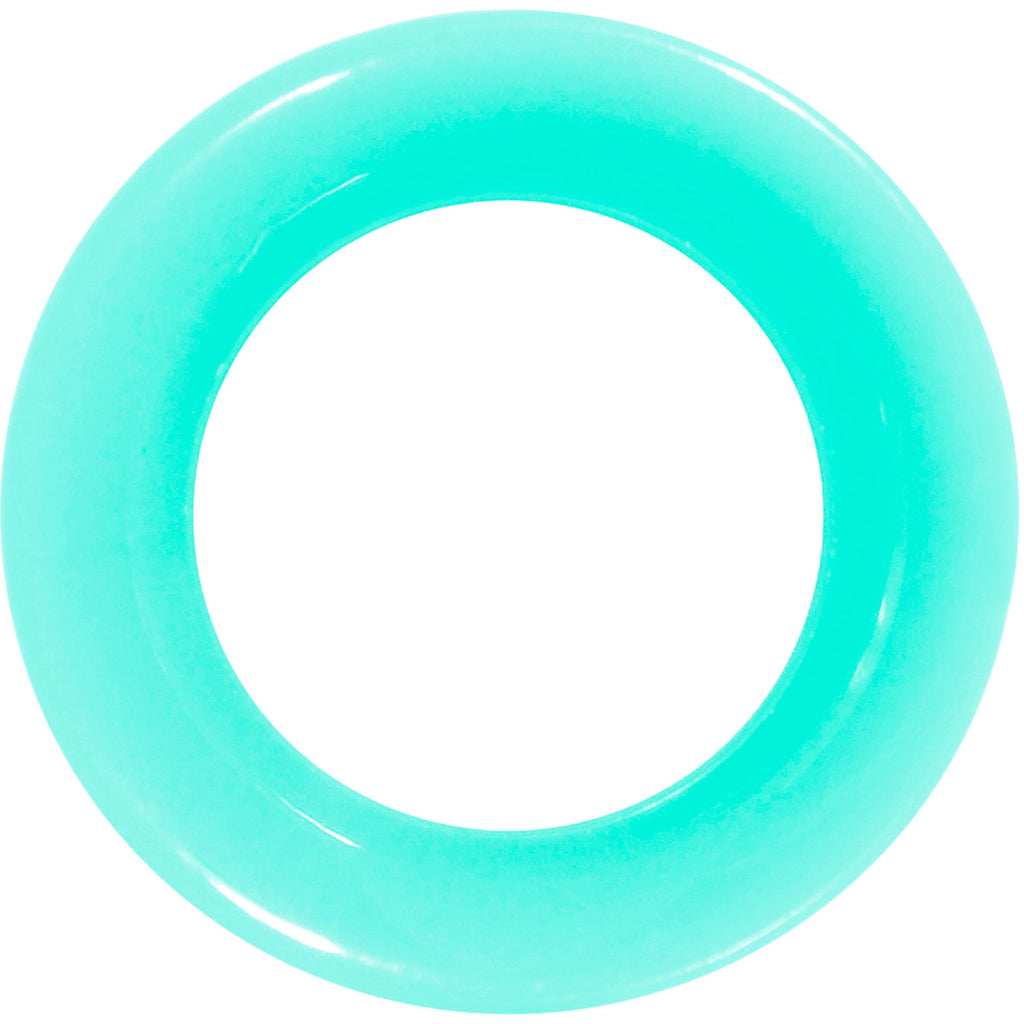 BodyCandy Aqua Acrylic UV Saddle Tunnel Plug Set 12mm to 26mm — side view