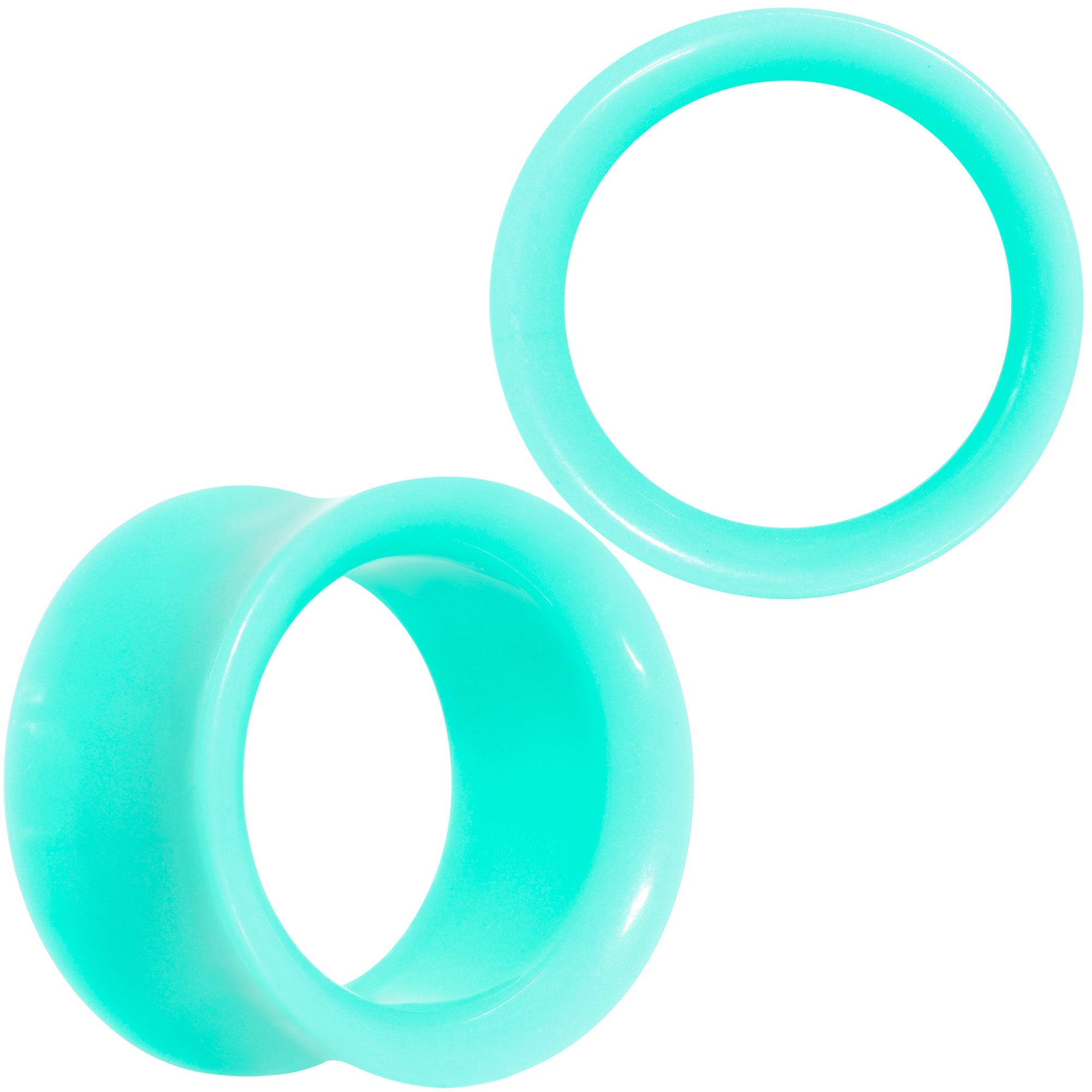 BodyCandy Aqua Acrylic UV Saddle Tunnel Plug Set 12mm to 26mm — packaging