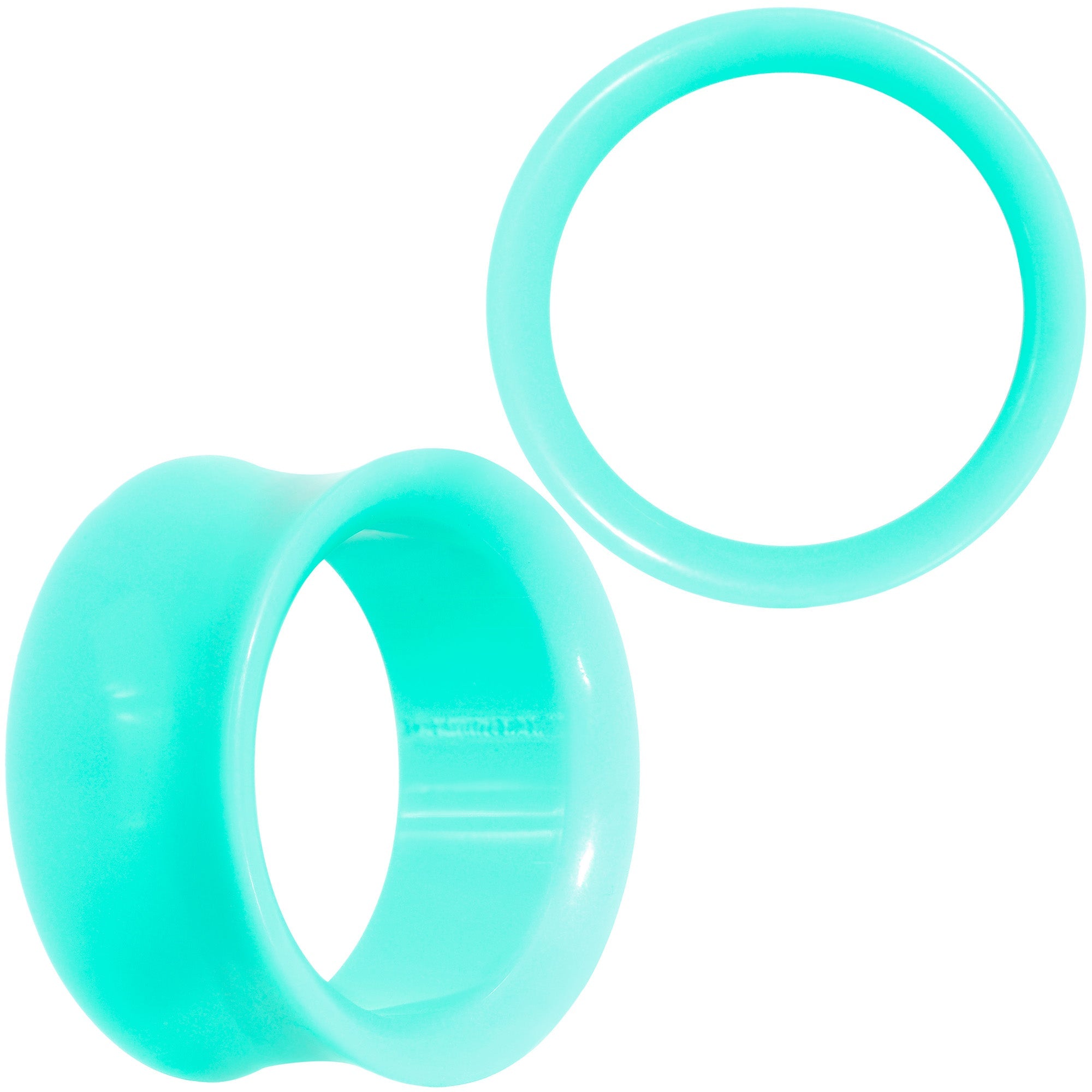 BodyCandy Aqua Acrylic UV Saddle Tunnel Plug Set 12mm to 26mm — fabric or material detail