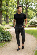 Plaid Print Pants Men's Casual Trousers Loose And Thin