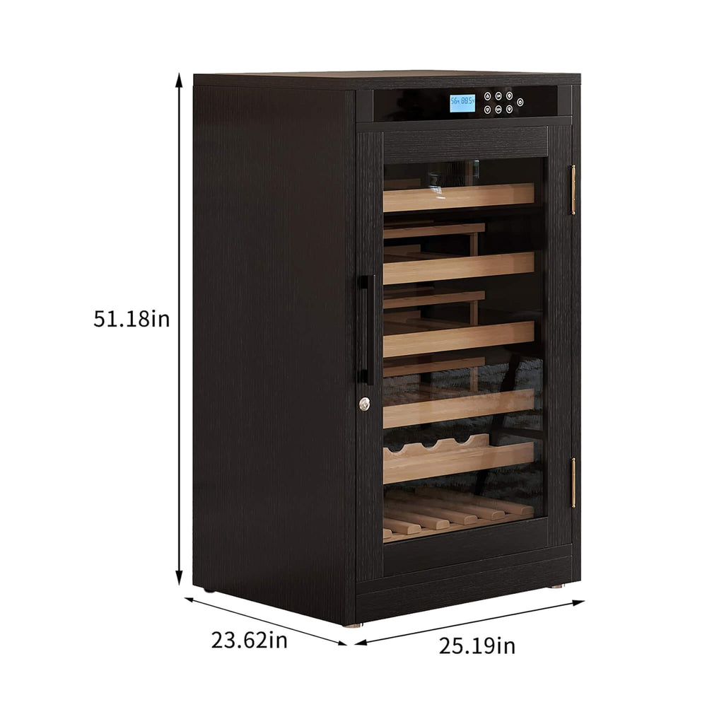 Nuvia 69-Bottle 7.6 Cu.Ft Freestanding Smart Wooden Wine Cooler With LED Touch Display (SAK24861) – SAKSBY WHOLESALE, view 13