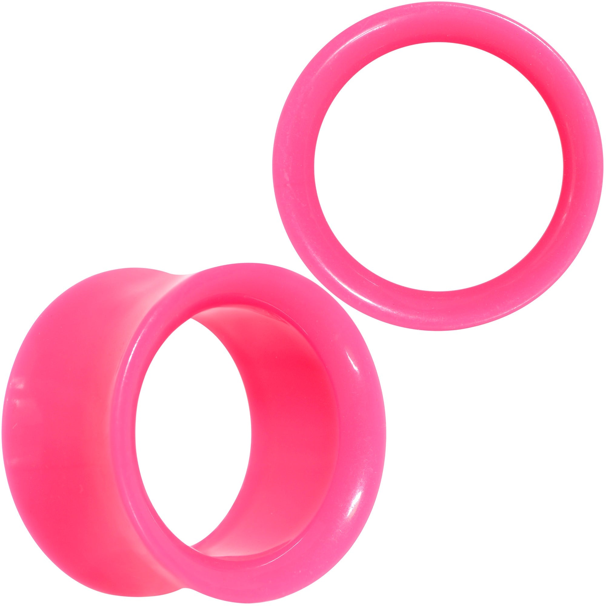 BodyCandy Pink Acrylic UV Saddle Tunnel Plug Set 12mm to 26mm — packaging