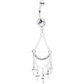 BodyCandy Clear Gem Double Drama Chandelier Dangle Belly Ring — main product shot