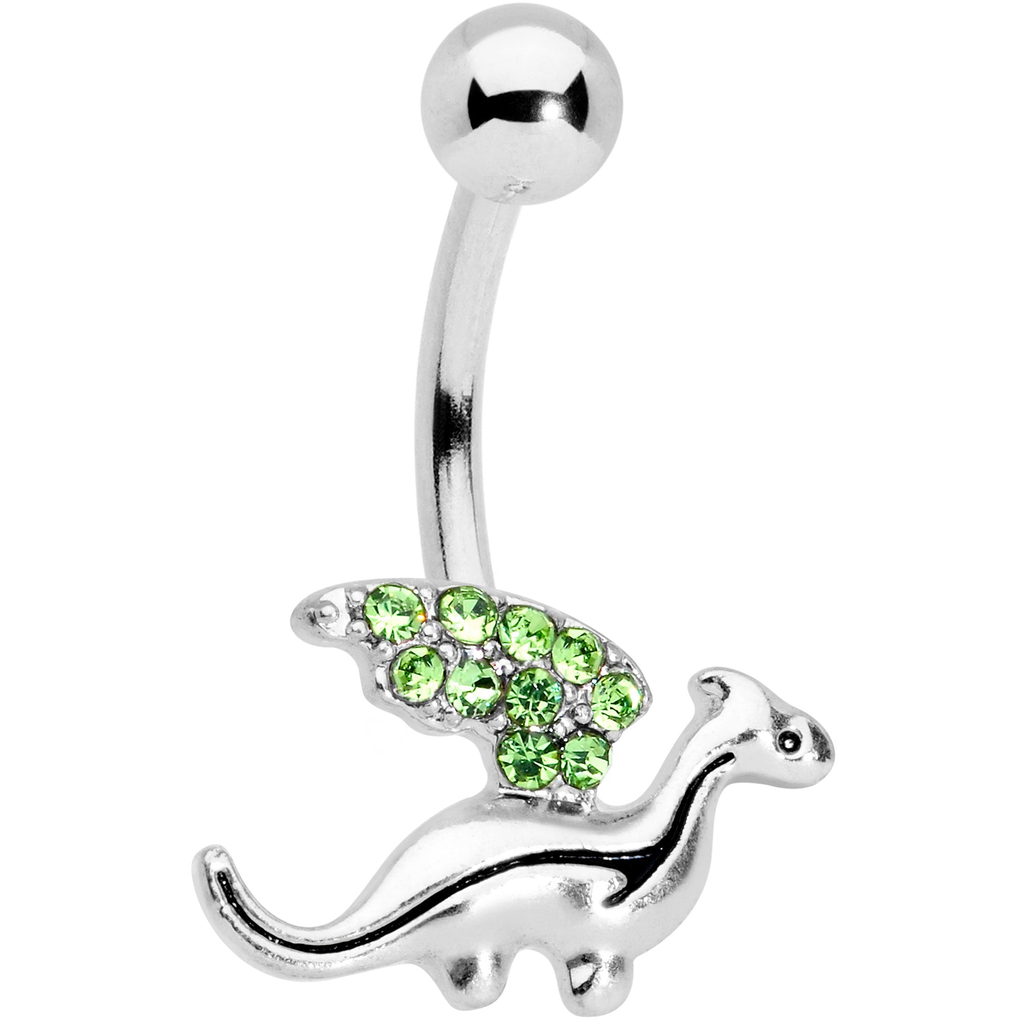 BodyCandy Green Gem Darling Dragon Belly Ring — main product shot