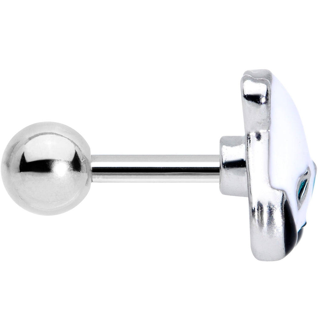 BodyCandy 16G 1/4 Black White Round Panda Bear Cartilage Tragus Earring — lifestyle context