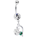 BodyCandy Clear Gem Sweet Flower Heart Dangle Belly Ring — main product shot