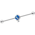 BodyCandy 14G Globe Earth Industrial Barbell 38mm — main product shot