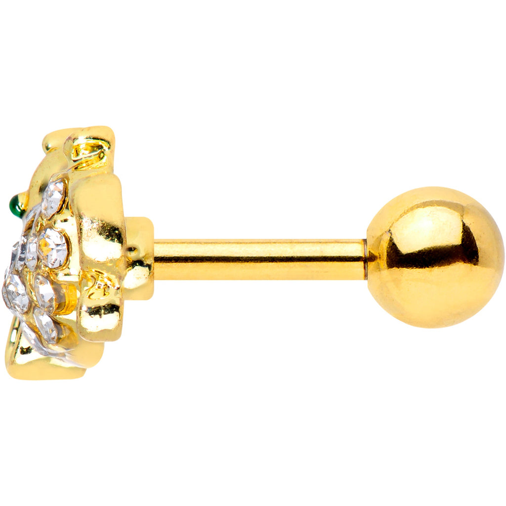 BodyCandy 16G 1/4 Clear Gem Gold Tone Mouse Cartilage  Tragus Earring — lifestyle context