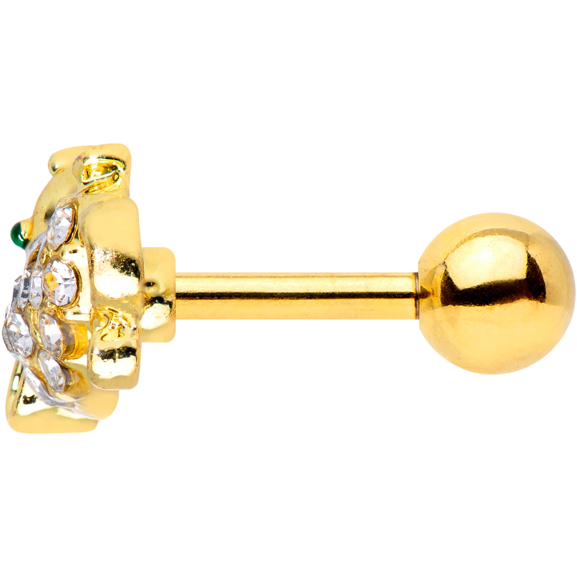 BodyCandy 16G 1/4 Clear Gem Gold Tone Mouse Cartilage  Tragus Earring — lifestyle context