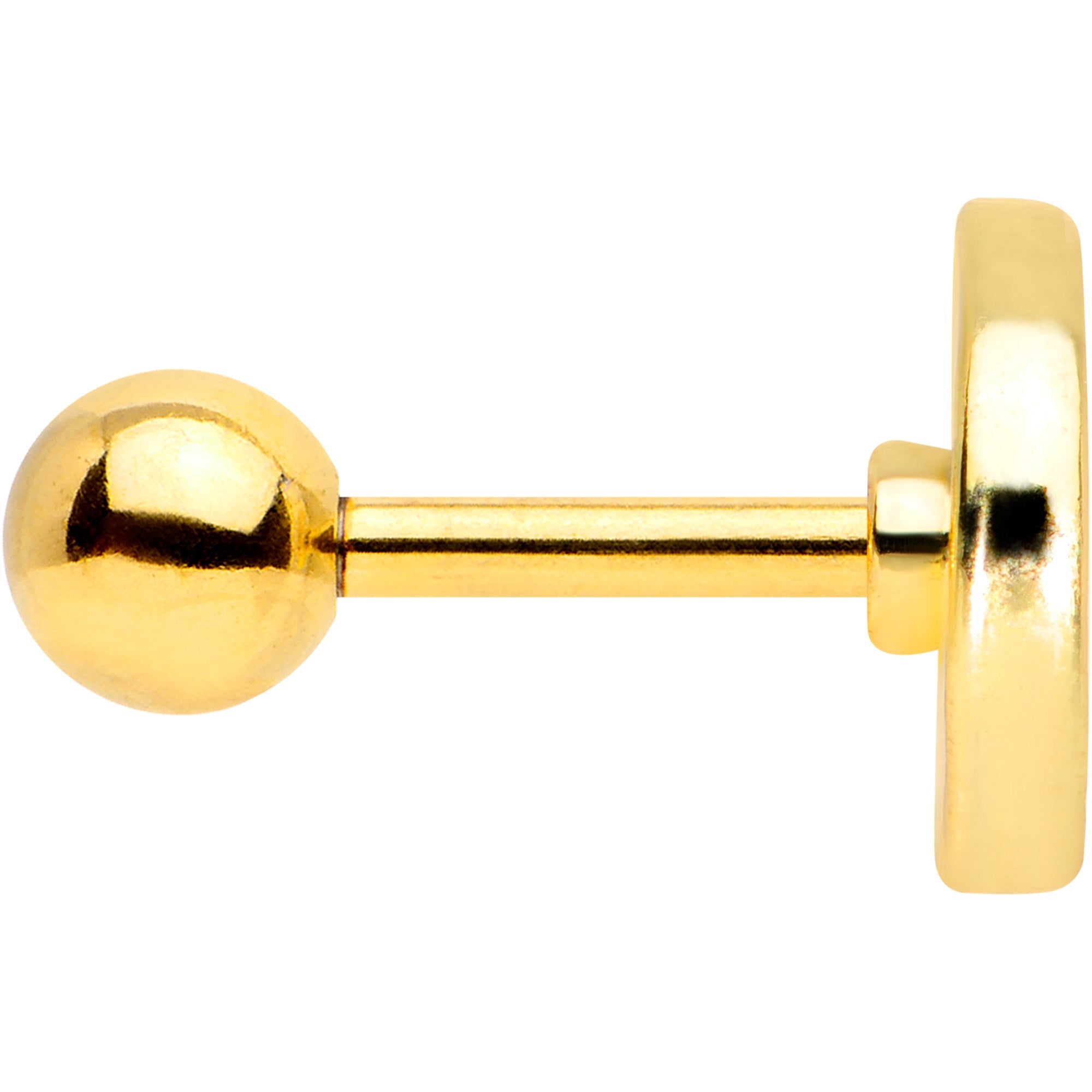 BodyCandy 16G 1/4 Gold Tone Rainbow Grapefruit Cartilage Tragus — lifestyle context