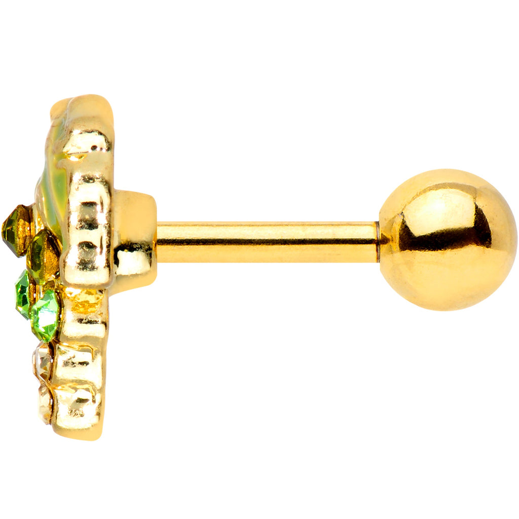 BodyCandy 16G 1/4 Green Gem Gold Tone Bunch of Grapes Cartilage Tragus — lifestyle context