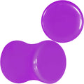 BodyCandy Purple Acrylic Saddle Plug Set 8G to 00G — back view