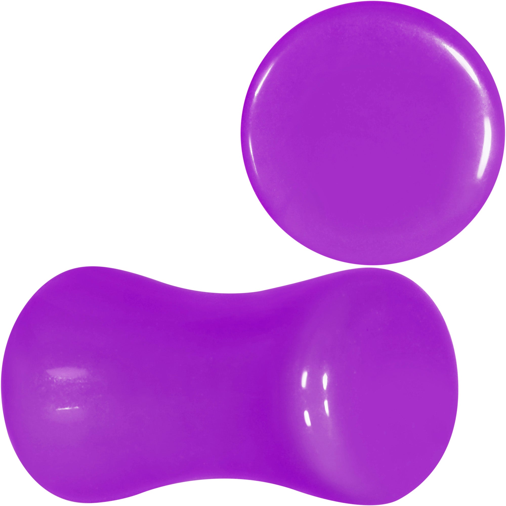 BodyCandy Purple Acrylic Saddle Plug Set 8G to 00G — packaging