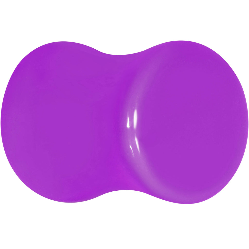 BodyCandy Purple Acrylic Saddle Plug Set 8G to 00G — lifestyle context