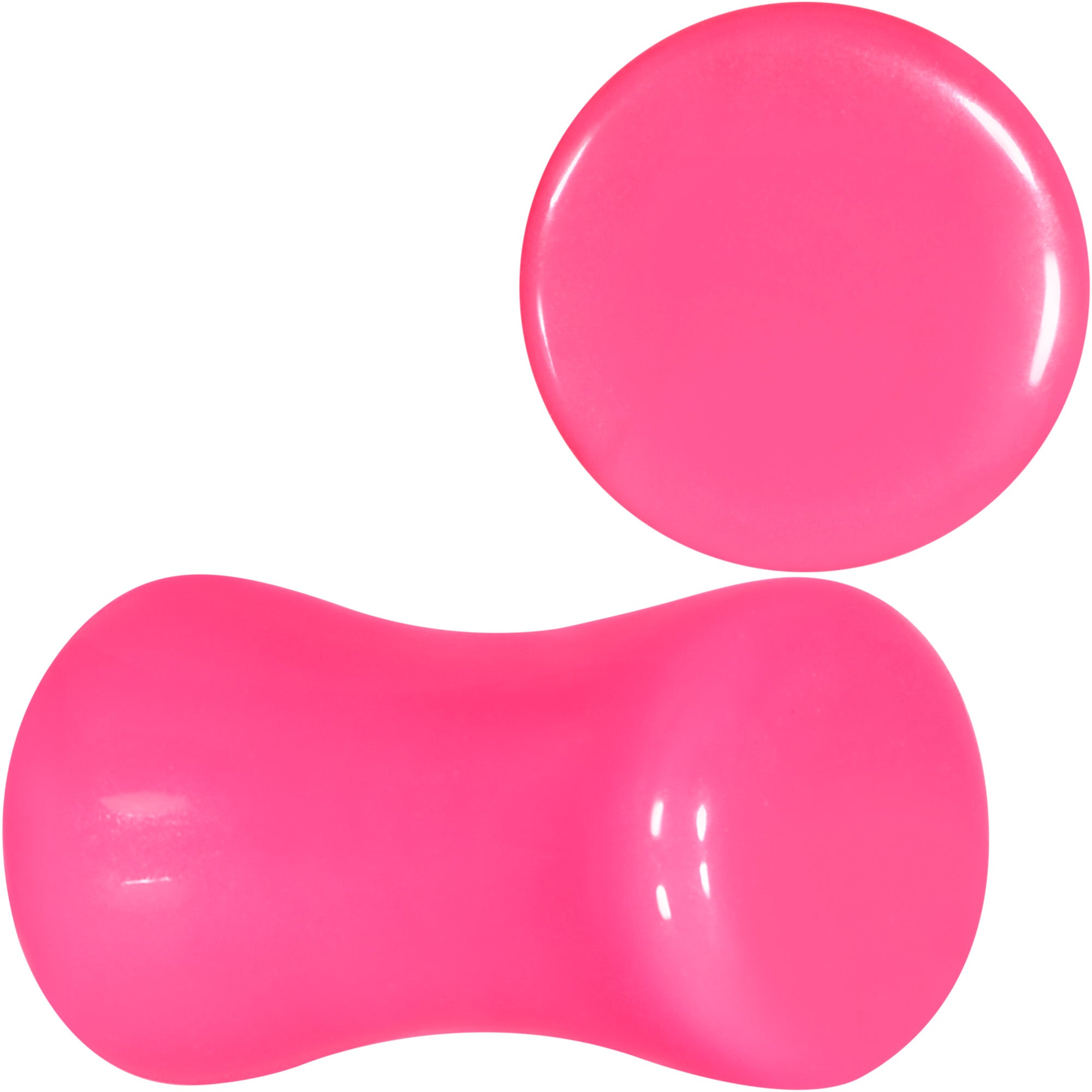 BodyCandy Hot Pink Acrylic Saddle Plug Set 8G to 00G — packaging