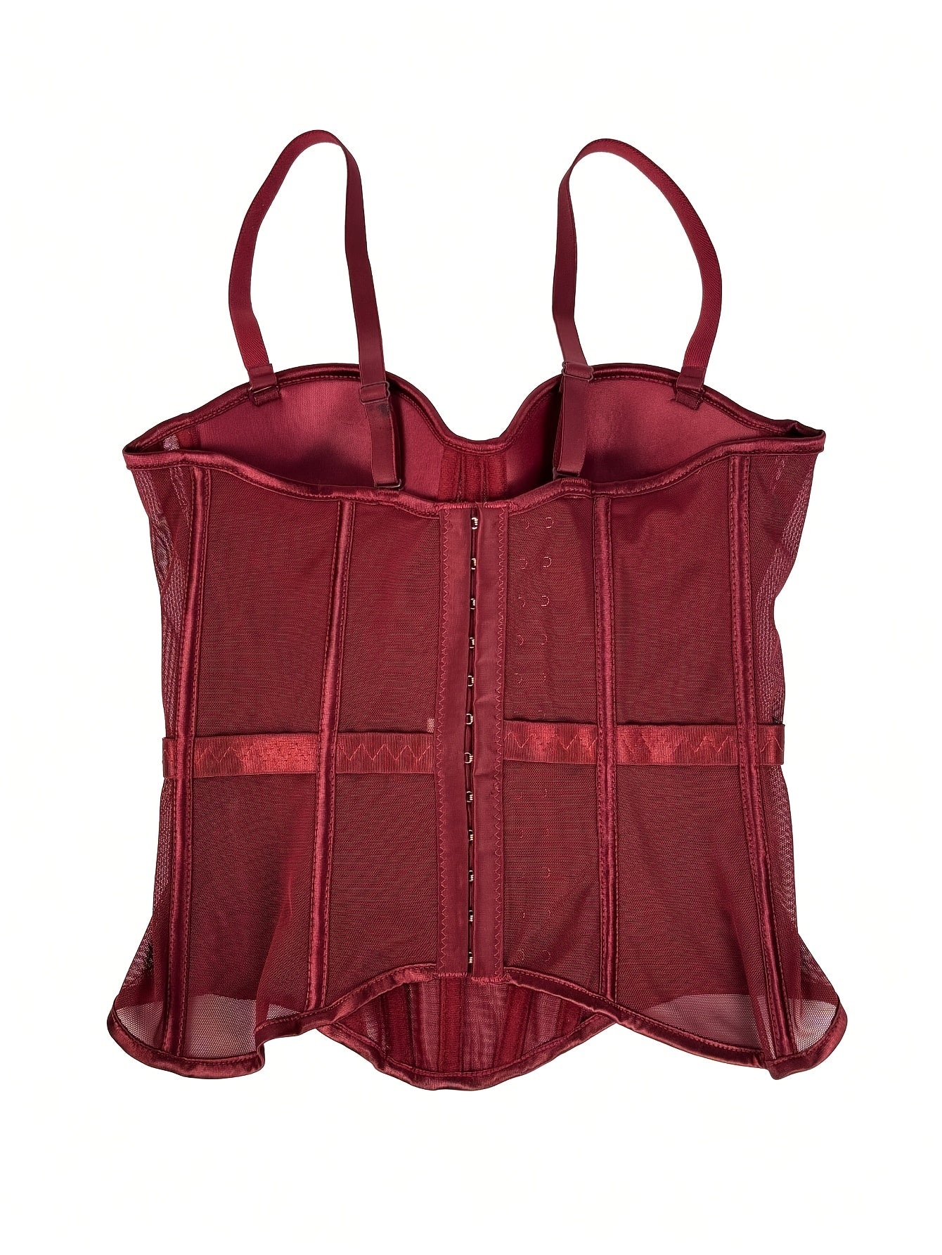 MyClosetAid Mesh See-Through Fishbone Corset — color detail