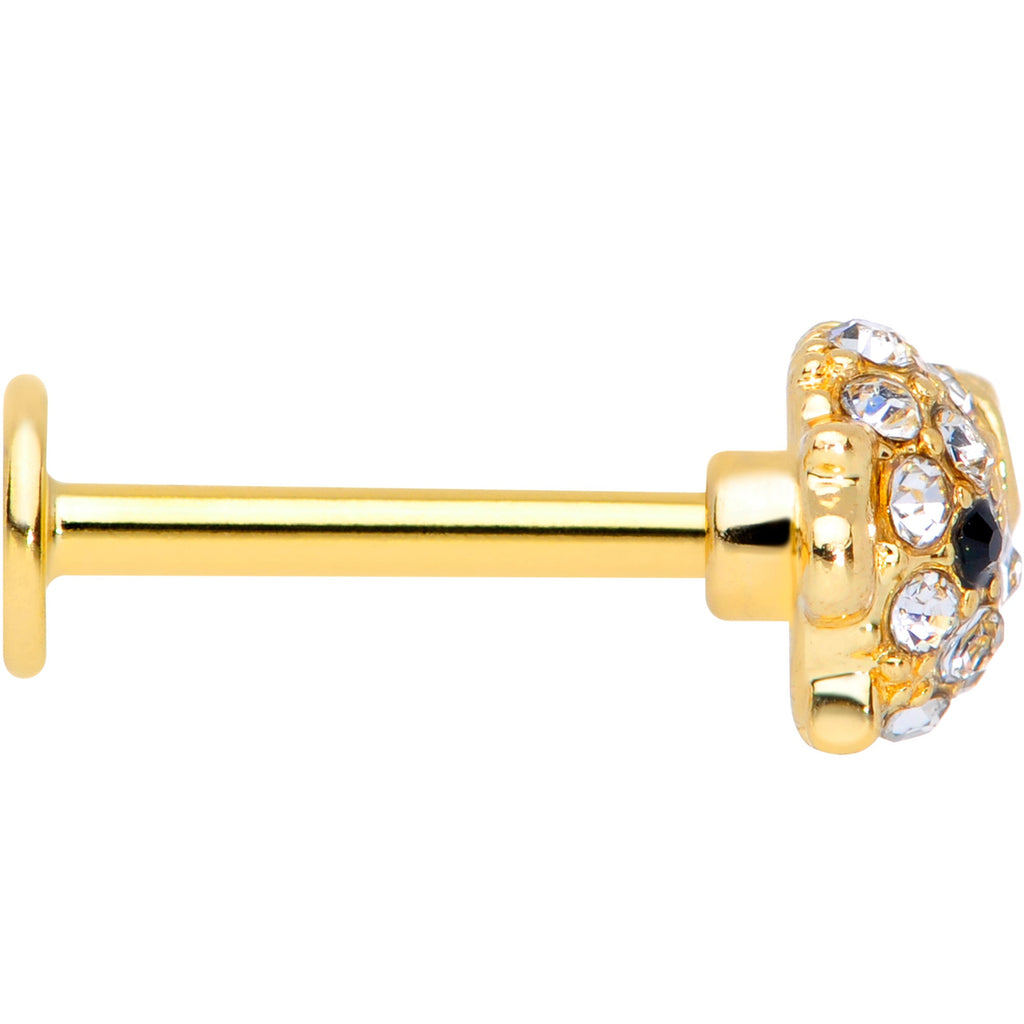 BodyCandy 16G 5/16 Clear Gem Gold Tone Fish Labret Monroe Tragus — lifestyle context