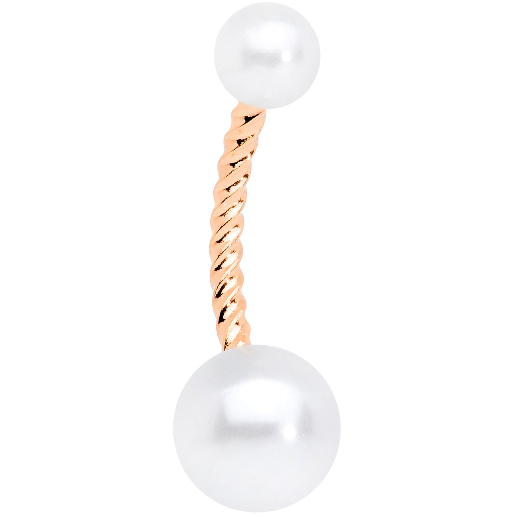 BodyCandy Rose Gold Tone Winter Penguin Christmas Belly Ring Set of 3 — side view