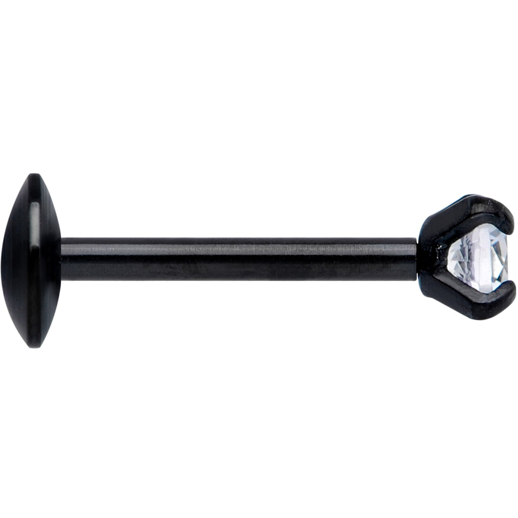 BodyCandy 20G 1/4 CZ Gem Black 2mm Threadless Push In Labret Tragus — lifestyle context