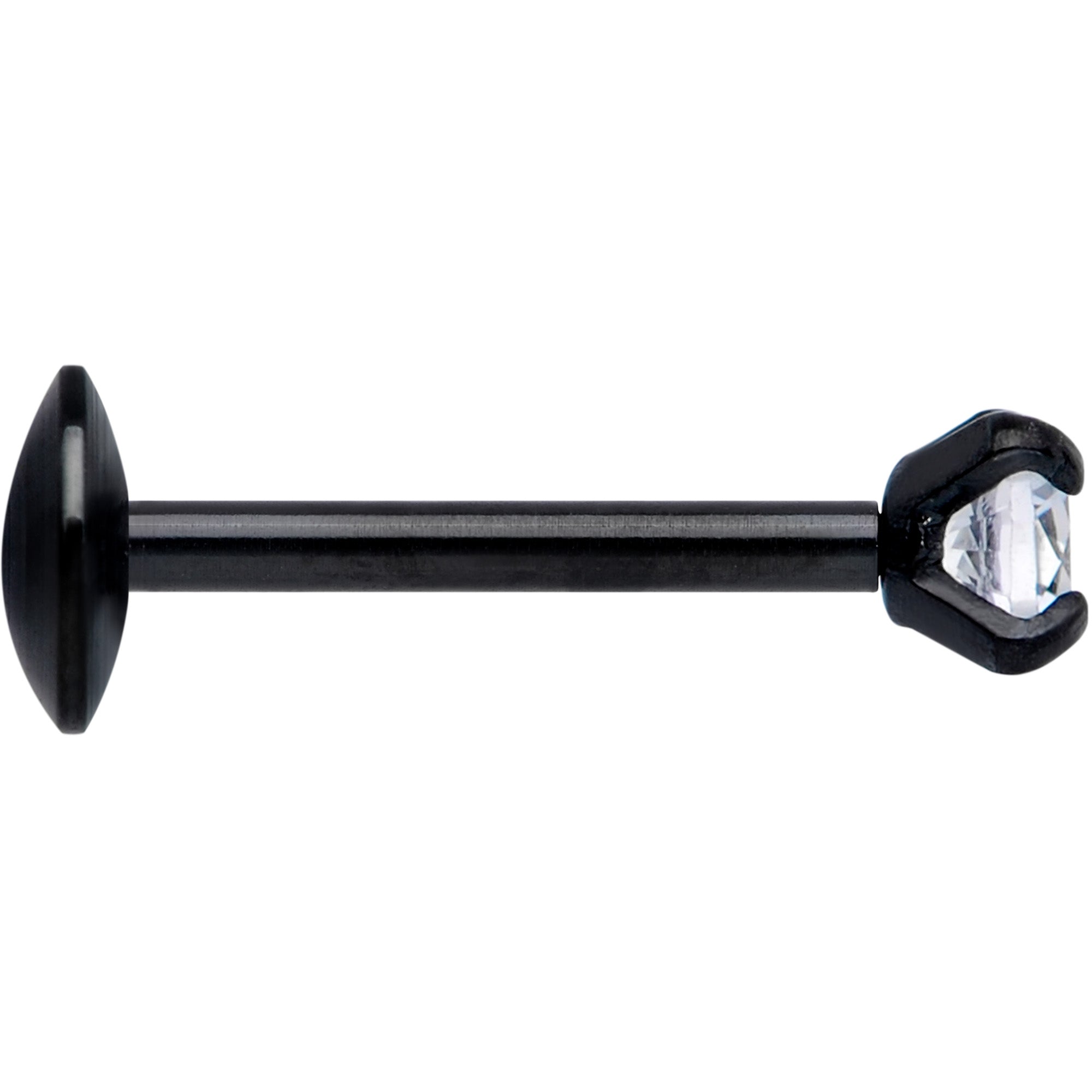 BodyCandy 20G 1/4 CZ Gem Black 2mm Threadless Push In Labret Tragus — lifestyle context