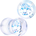 BodyCandy Clear Blue Acrylic Animal Cheetah Saddle Plug Set 2G to 1 Inch — size reference