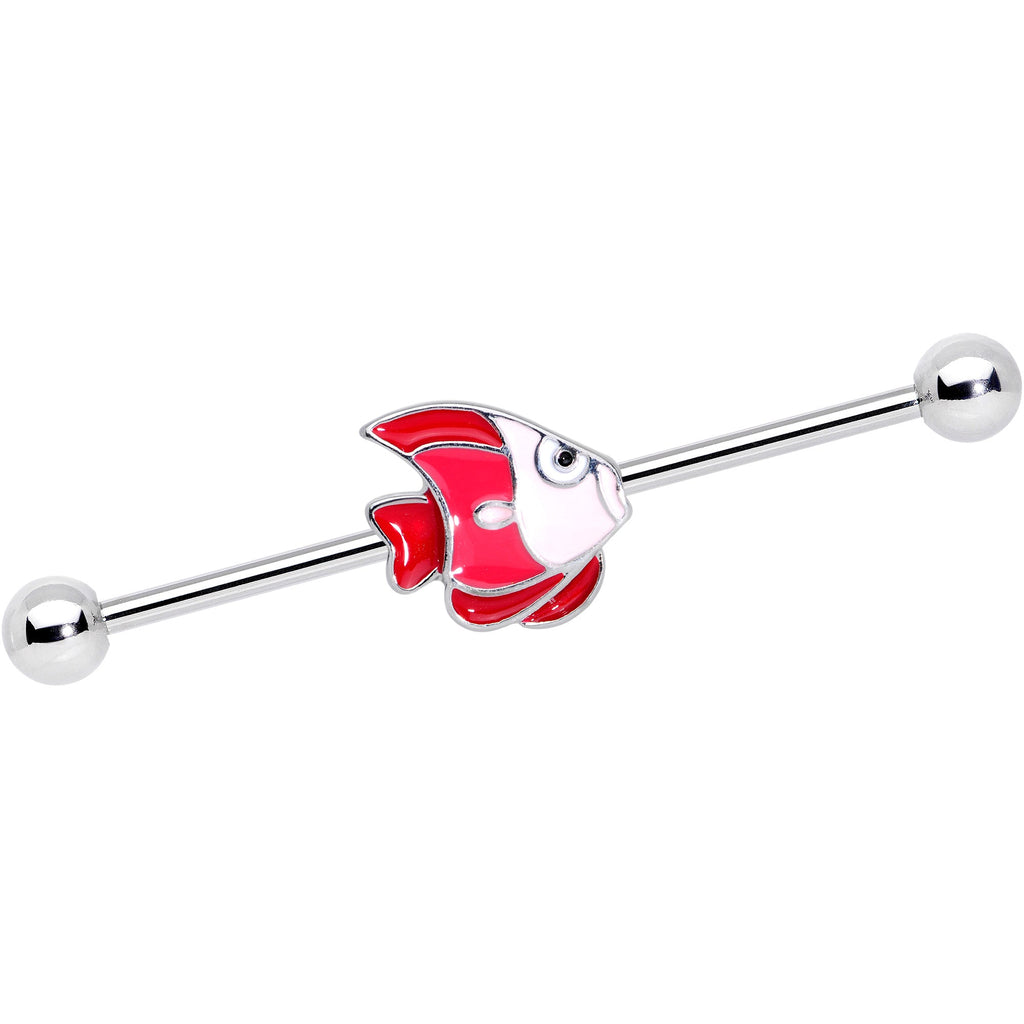 BodyCandy 14G Brown Nautical Angelfish Industrial Barbell 38mm — main product shot