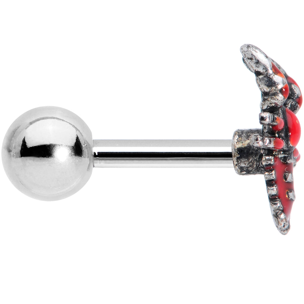BodyCandy 16G 1/4 Red Atlantic Lobster Cartilage Tragus Earring — lifestyle context