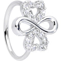 BodyCandy 20G 5/16 Clear Gem Heart Shamrock St Patricks Day Nose Hoop — main product shot