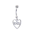 BodyCandy 16G Solid 14K White Gold I LOVE YOU HEART Belly Ring — main product shot