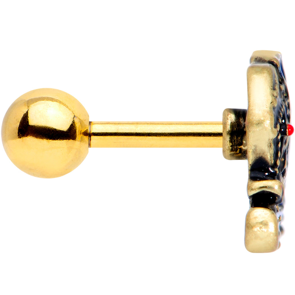 BodyCandy 16G 1/4 Gold Tone Rococo Elephant Cartilage Tragus Earring — lifestyle context