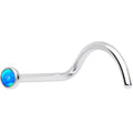 BodyCandy 20G 7mm Blue 2mm Synthetic Opal Titanium Left Nose Ring Screw — main product shot