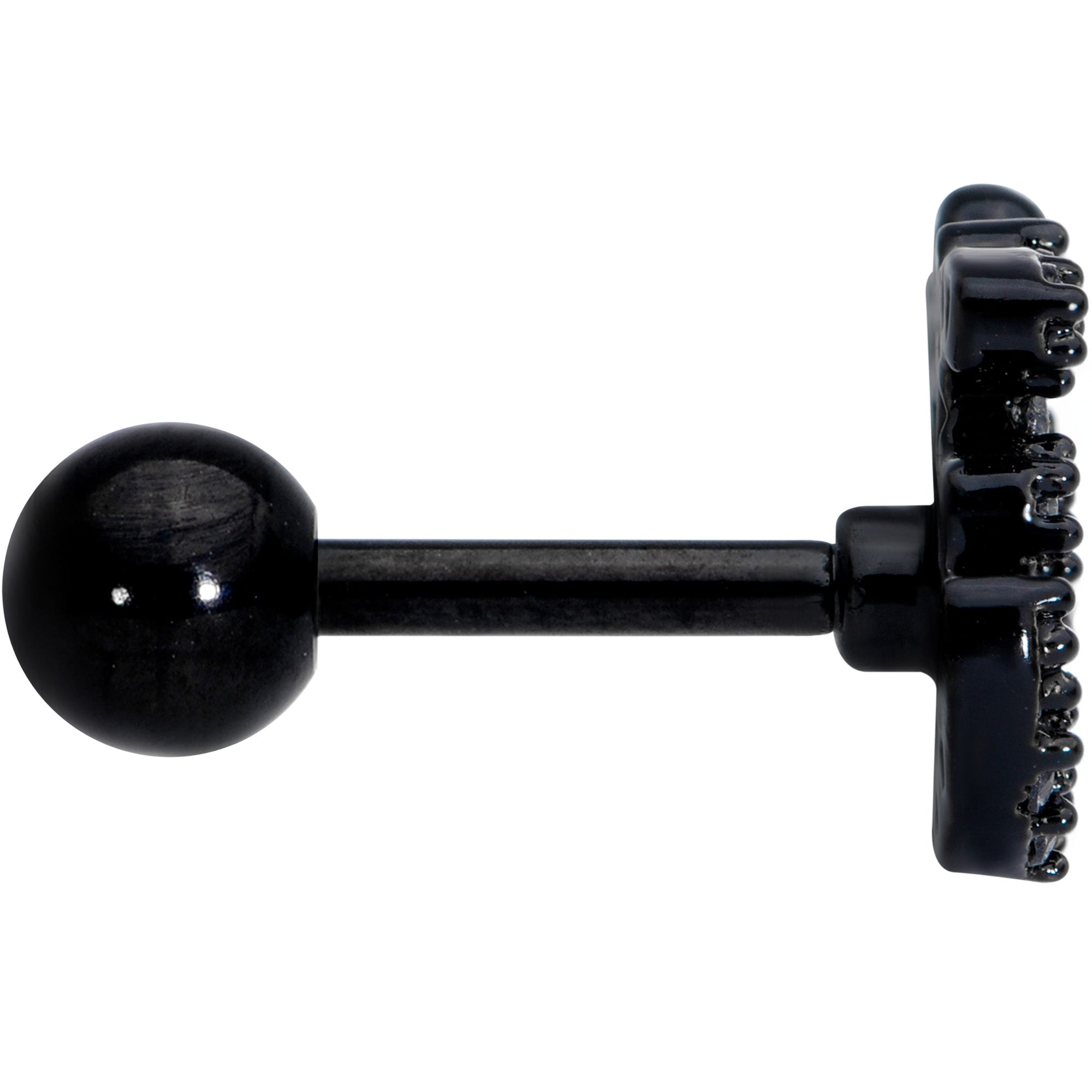 BodyCandy 16G 1/4 Clear CZ Gem Black PVD Amazing Om Cartilage Tragus — lifestyle context