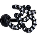 BodyCandy 16G 5/16 Clear CZ Gem Black Amazing Om Labret Monroe Tragus — main product shot
