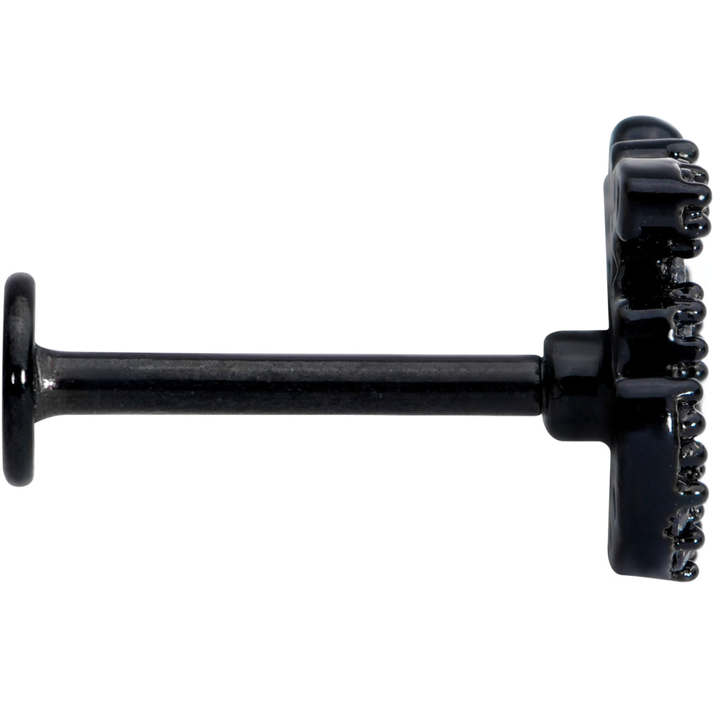 BodyCandy 16G 5/16 Clear CZ Gem Black Amazing Om Labret Monroe Tragus — lifestyle context