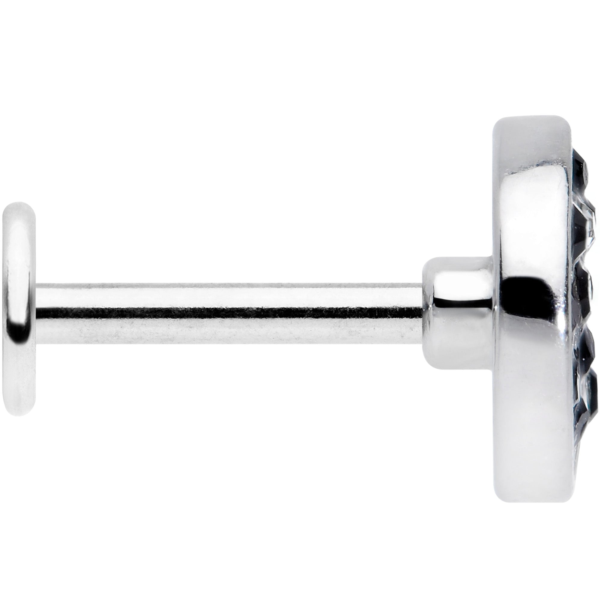 BodyCandy 16G 5/16 Clear Black Gem Yin Yang Labret Monroe Tragus — lifestyle context