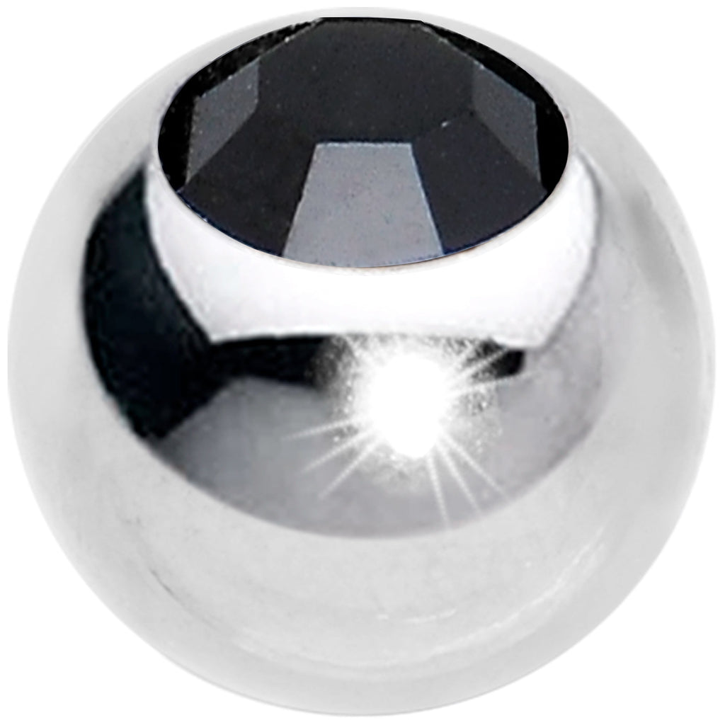 BodyCandy 16G Black Gem 3mm Replacement Ball End — main product shot