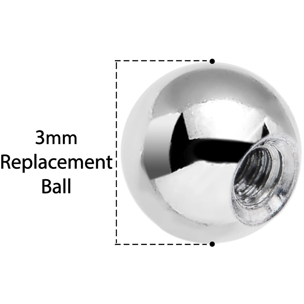BodyCandy 16G Black Gem 3mm Replacement Ball End — lifestyle context