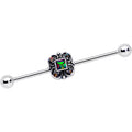 BodyCandy 14G Vitrail Gem Royal Seal Industrial Barbell 38mm — main product shot
