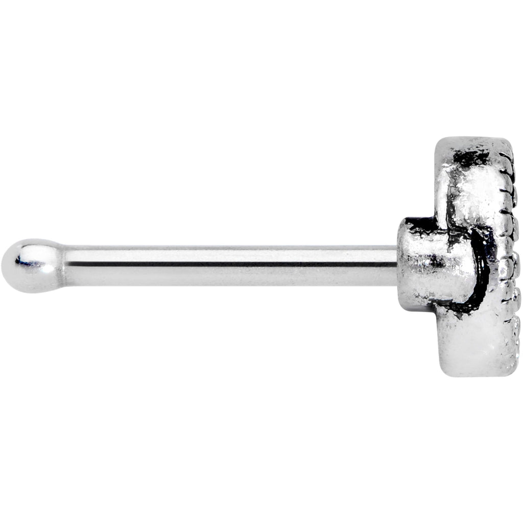 BodyCandy 20G 5/16 Textured Crescent Moon Nose Bone — lifestyle context